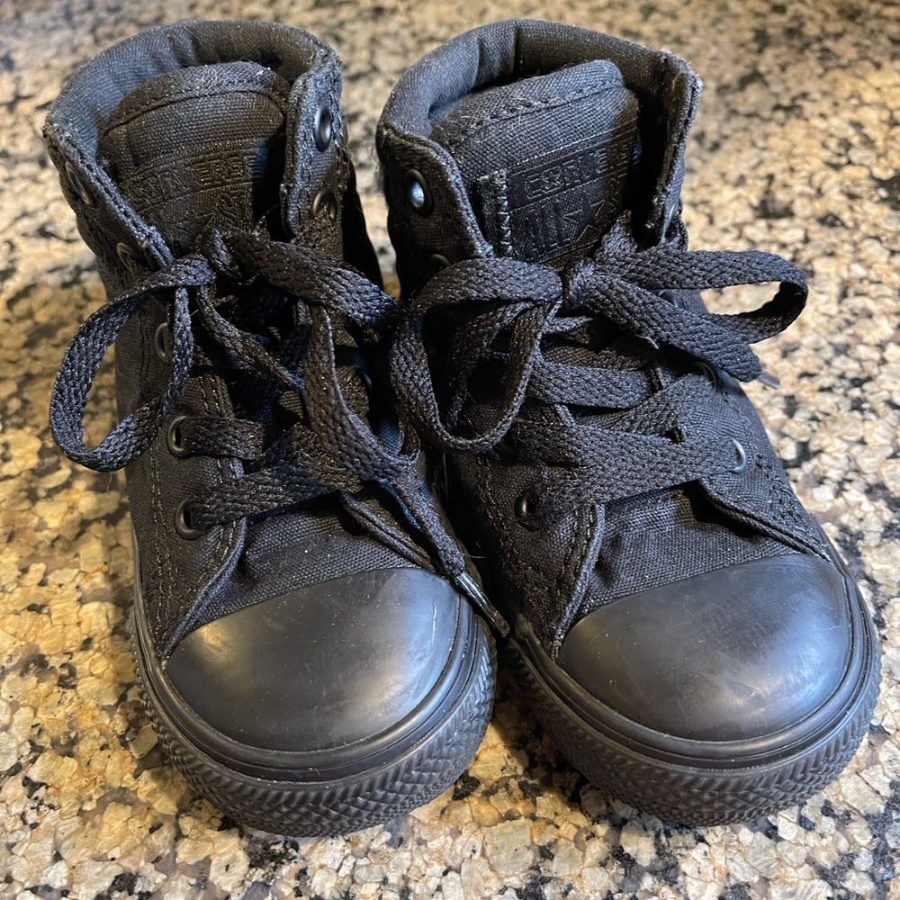 Black Converse High Tops - Toddler Size 8